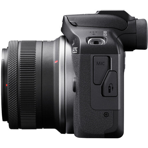 Canon EOS R100 Mirrorless Camera with RF-S 18-45mm F4.5-6.3 IS STM Lens, Black