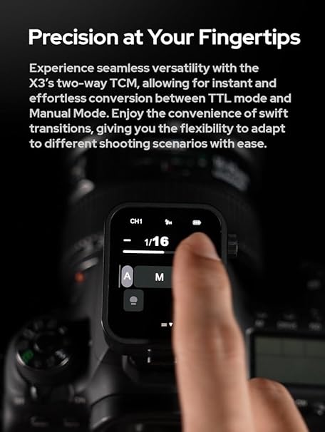 Godox X3N X3 N X3-N ๐ง๐ผ๐๐ฐ๐ต๐๐ฐ๐ฟ๐ฒ๐ฒ๐ป TTL Wireless Flash Trigger for Nikon Camera, with TCM Conversion 2.4G 1/8000s HSS,Built-in 3.7V 850mAh Li-Ion Battery (X2T-N,XPro-N,XProII-N,Upgrade Version)