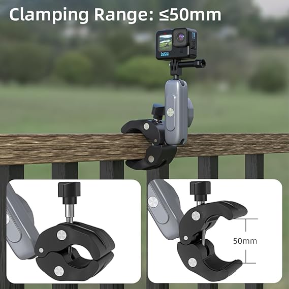 Motorcycle Bike Mount with Flexible 360 Ball Head 15cm Extension Pole