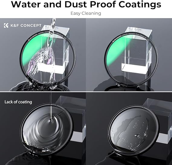K&F Concept 58mm Magnetic Black Diffusion 1/4 Mist Cinematic Effect Filters + Magnetic Basic Ring + Lens Cap Kit with 28 Multi-Layer Coatings for Camera Lens (Nano-X Series)