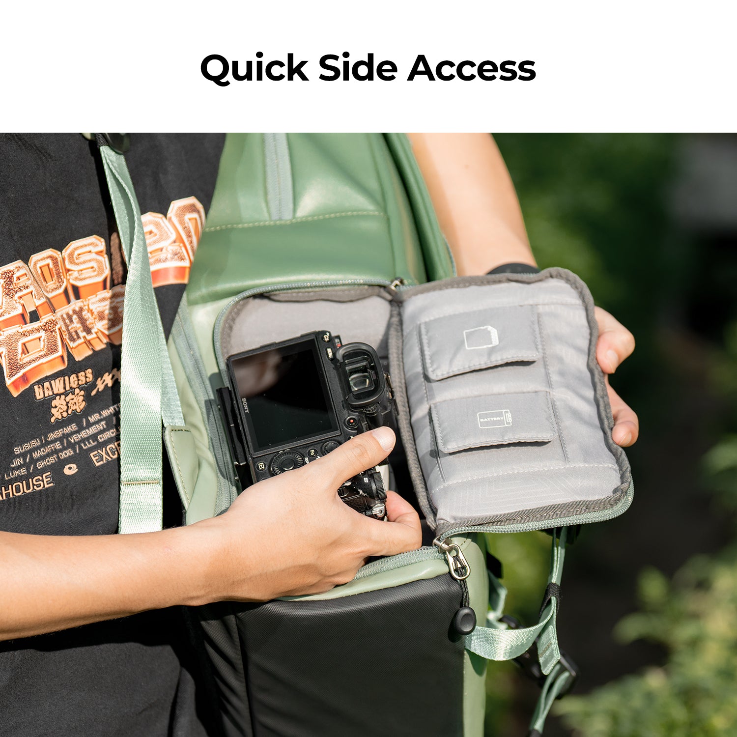 Camera Backpack Camera Bags for Photographers Large Capacity Camera Case with Raincover 15-15.6 Inch Laptop Compartment Backpack 20L Urban Wander 01 (Light green)