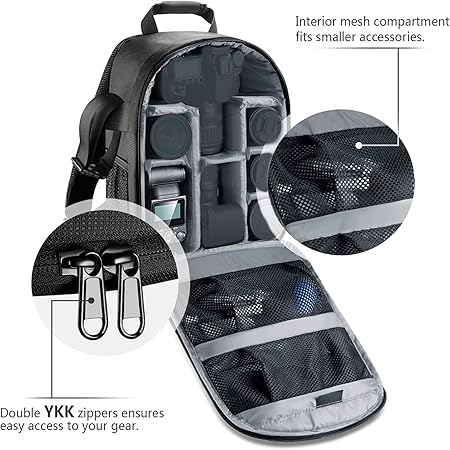 Neewer Camera Bag Waterproof Shockproof Partition 11.8x5.5x14.6 inches/30x14x37 centimeters Protection Backpack