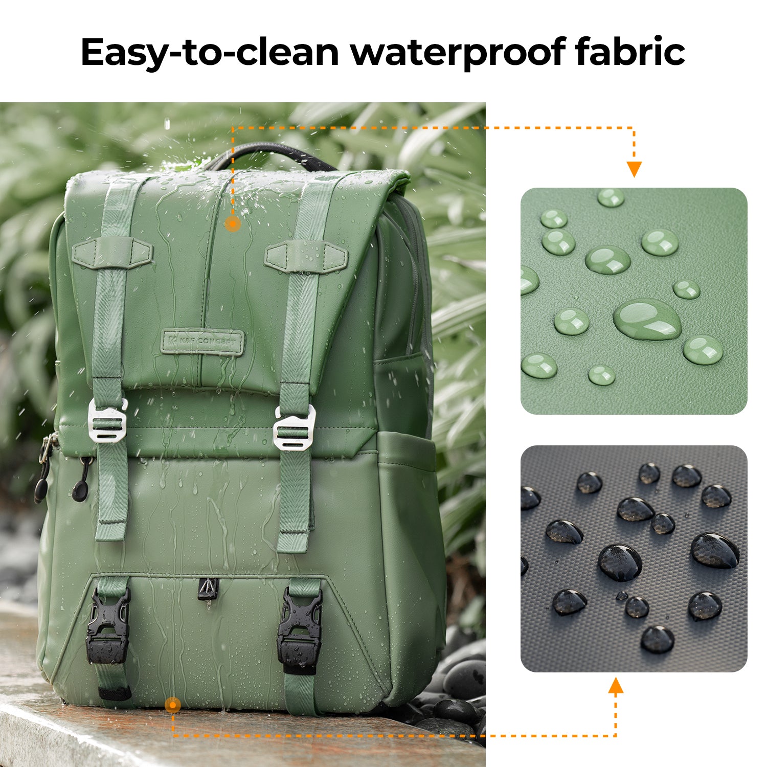 Camera Backpack Camera Bags for Photographers Large Capacity Camera Case with Raincover 15-15.6 Inch Laptop Compartment Backpack 20L Urban Wander 01 (Light green)