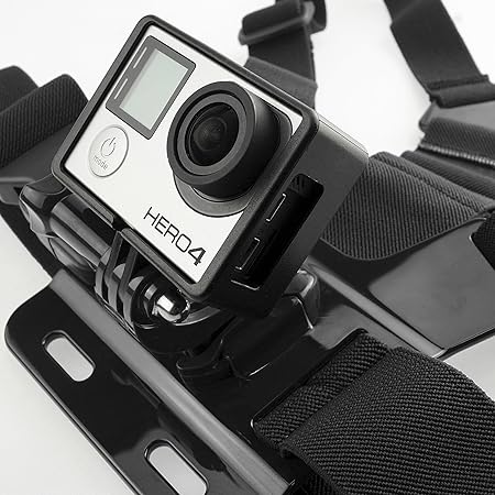 Head & Backpack Mount Bundle compatible with GoPro Hero 7, 6, 5, Black, Session, Hero 4, Black, Silver, Hero+ LCD, 3+, 3, DJI Osmo Action (Chest Mount Harness)