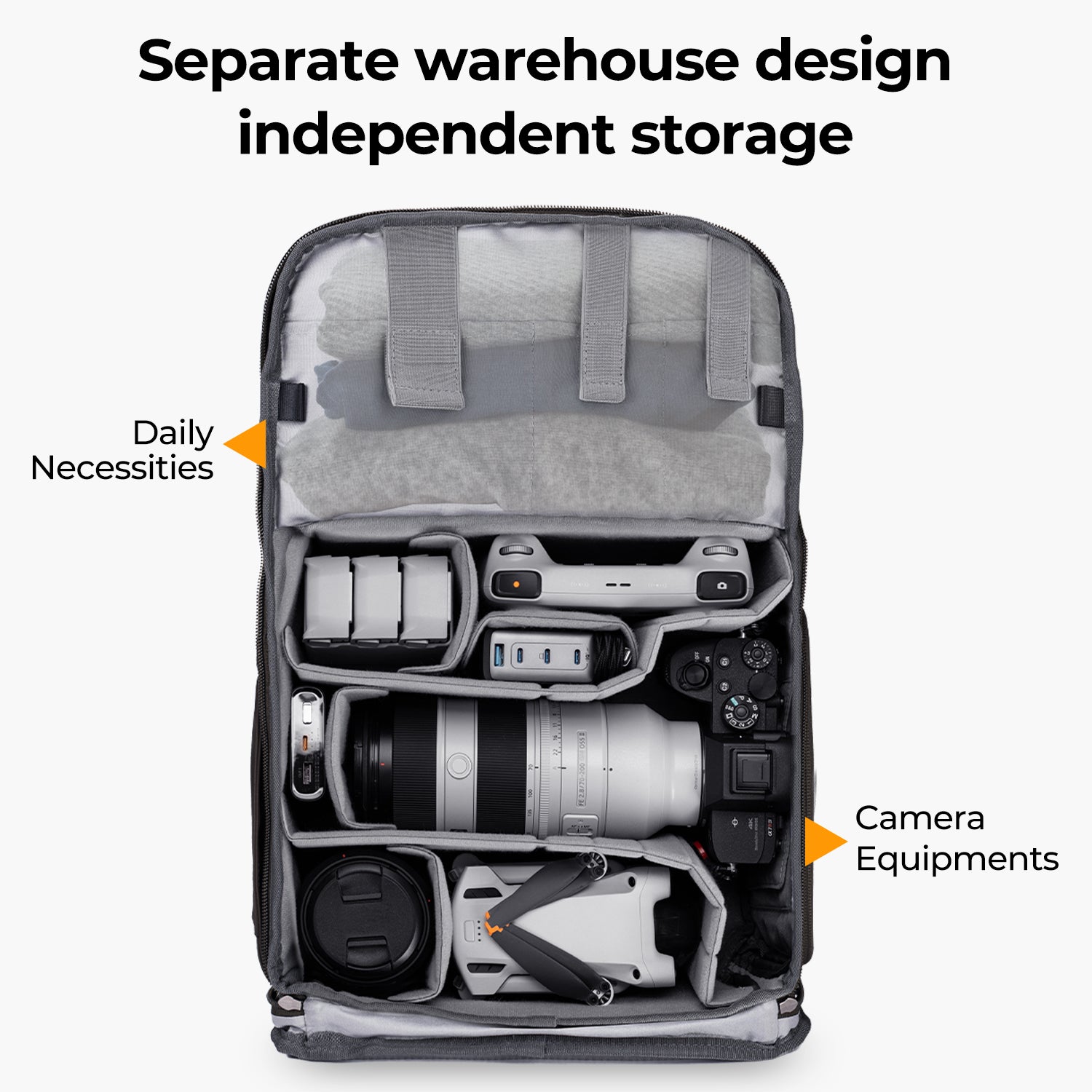 Camera Backpack Bag for Photographers Large Capacity (Green)