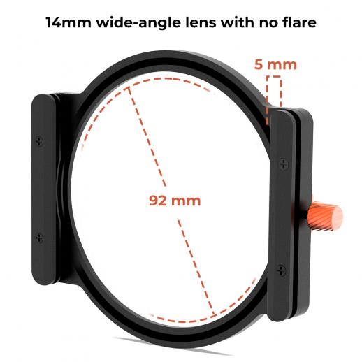 100x100mm Square Filter Kit ND1000 Square Filter + Metal Filter Holder + 8pcs Adapter Rings for DSLR (SN25T1)