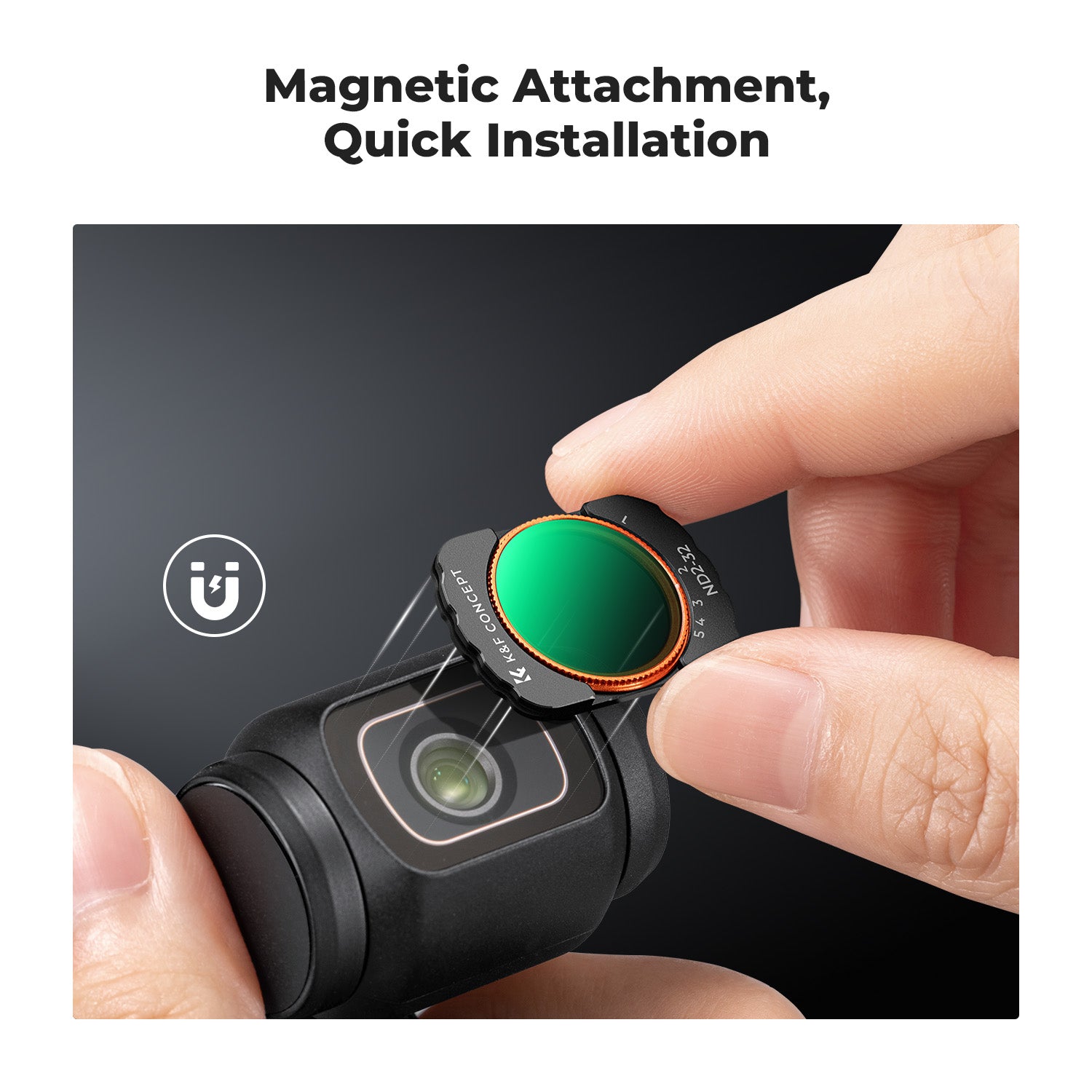 DJI Osmo Pocket 3 Filter Magnetic CPL + Black Mist 1/4 + ND2-32 Filter Set, Multi-Coated/HD Optical Glass/Gimbal Compatible