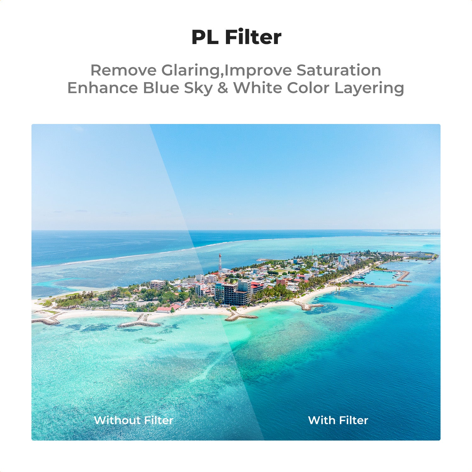 DJI Avata 2 Drone Filters Kit (PL+ND8+ND16) 3 Pack Compatible with DJI Avata 2, Multi-coated Neutral Polarizer Density Drone Lens Filters