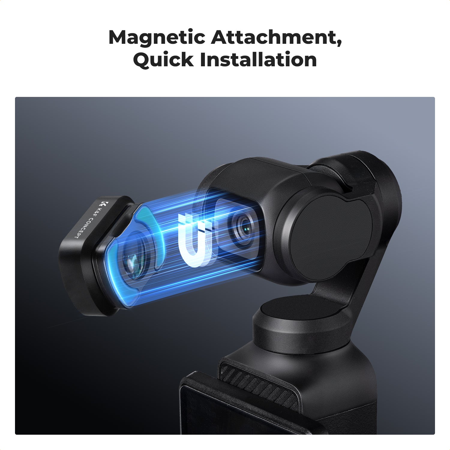 Magnetic Filters Kit for DJI Osmo Pocket 3, 1.2X Anamorphic Lens + 10X Macro Lens + Wide-Angle Lens + ND8 + ND32 + ND128, 6 Pack Filter Set Optical Glass Magnetic Alloy Frame
