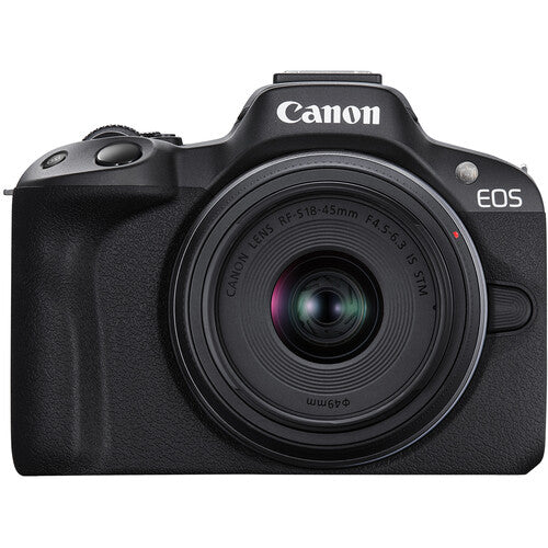 Canon EOS R50 Mirrorless Camera with 18 45mm Lens (Black)