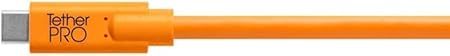 Tether Tools TetherPro USB-C to 2.0 Micro-B 5-Pin Cable | for Fast Transfer and Connection Between Camera and Computer | High Visibility Orange | 15 Feet (4.6 m)