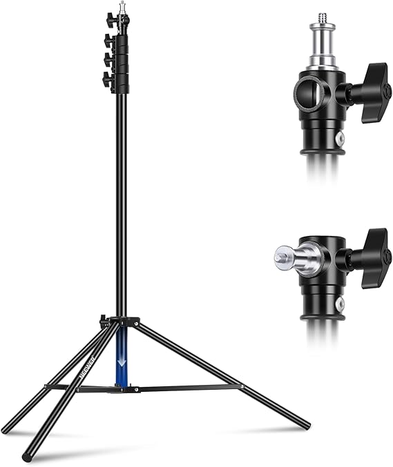 NEEWER 9.8ft/3m Air Cushioned Light Stand, Heavy Duty Metal Photography Tripod Stand with 1/4