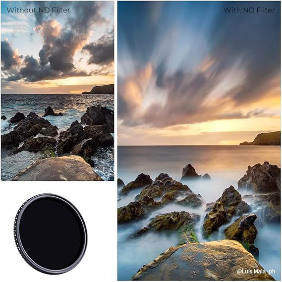 K&F Concept 72mm Variable Neutral Density Filter ND8-ND2000 (3-11stop) Hydrophobic Adjustable ND Filter with 24 Multi-Layer Coatings for Camera Lens