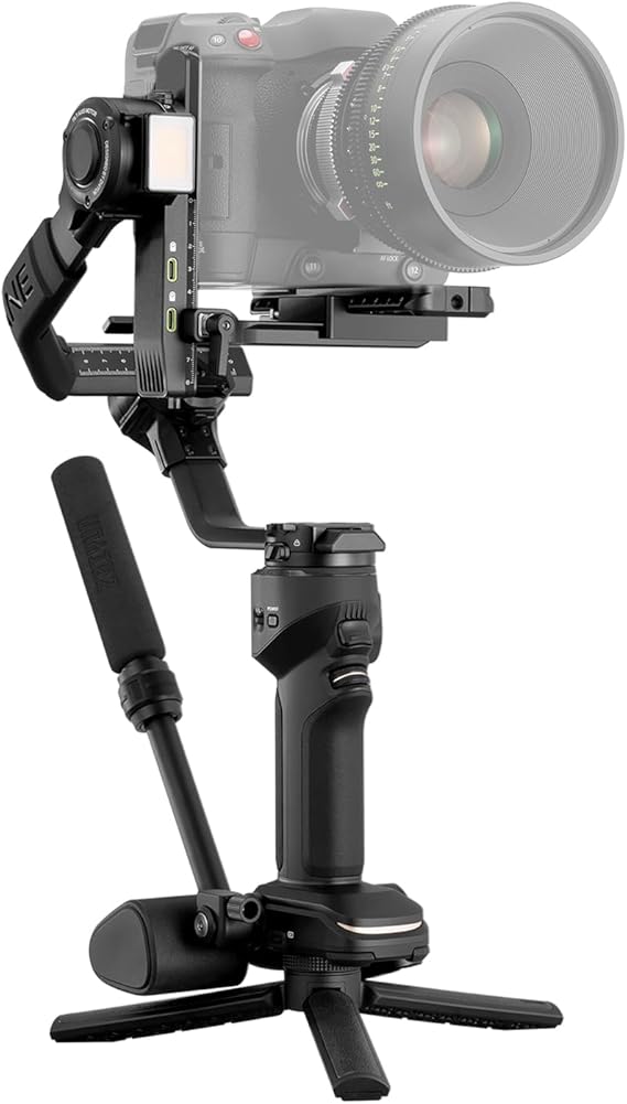 ZHIYUN Crane 4 Combo [Official] Gimbal Stabilizer for DSLR and Mirrorless Camera, 3-Axis Gimbal Camera for Canon Nikon Sony Fujifilm BMPCC 6K w/Upgraded Wrist Rest, Fill Light, PD Fast Charge