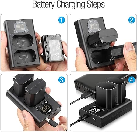 ENEGON NP-FZ100 Replacement Battery (2-Pack) and Rapid Dual USB Charger Set for Sony NP-FZ100,work with Sony Alpha 9,Sony A9,Sony Alpha 9R,Sony A9R,Sony Alpha 9S,Sony A9S,Sony A7RIII A7R3,Sony a7 iii