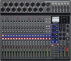 Zoom LiveTrak L-20 Digital Mixer & Multitrack Recorder, 20-Input/ 22-Channel SD Card Recorder, 22-in/4-out USB Audio Interface, 6 Customizable Outputs, Wireless iOS Control