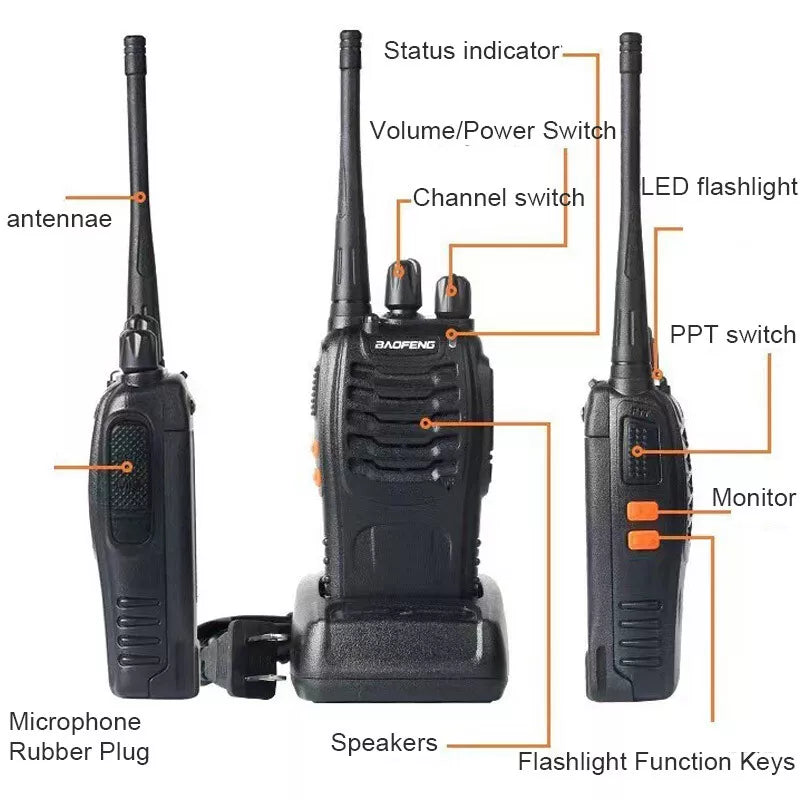 Baofeng BF-888s Walkie Talkies Two Way Radio Upgraded Legal Version