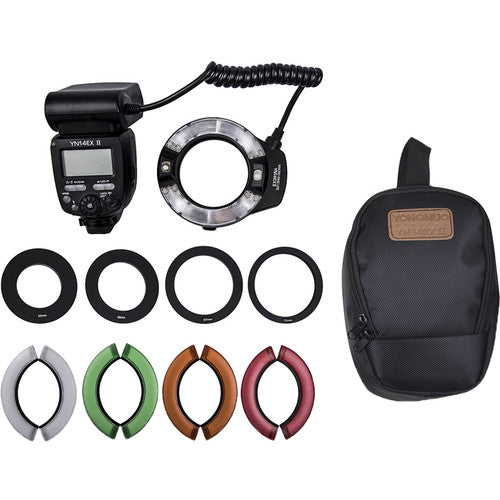 مجموعة فلاش Yongnuo YN 14EX II TTL Macro Ring لكاميرات سوني 